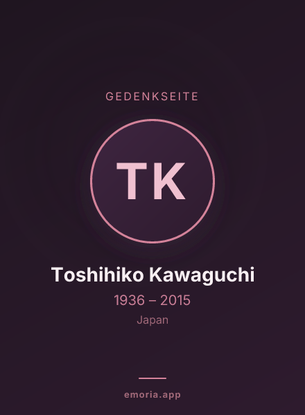 Gedenkportrait von Toshihiko Kawaguchi