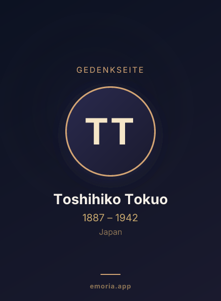 Gedenkportrait von Toshihiko Tokuo