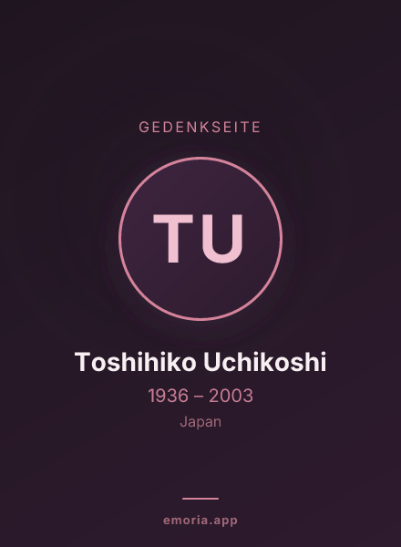 Gedenkportrait von Toshihiko Uchikoshi