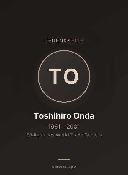 Gedenkportrait von Toshihiro Onda
