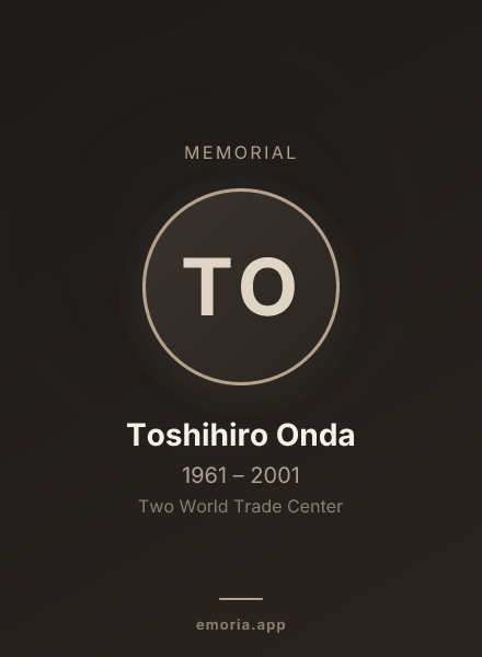Memorial portrait of Toshihiro Onda