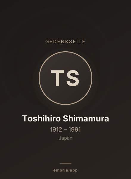 Gedenkportrait von Toshihiro Shimamura