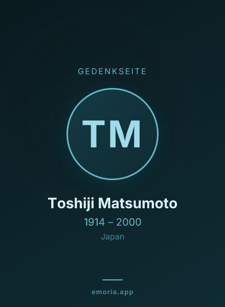 Gedenkportrait von Toshiji Matsumoto