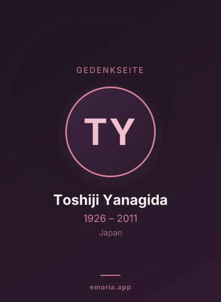 Gedenkportrait von Toshiji Yanagida