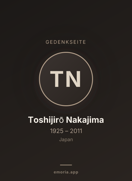 Gedenkportrait von Toshijirō Nakajima