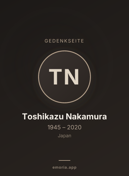 Gedenkportrait von Toshikazu Nakamura