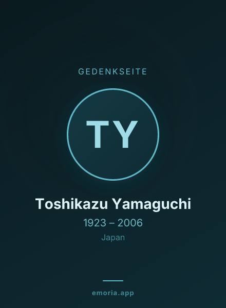Gedenkportrait von Toshikazu Yamaguchi