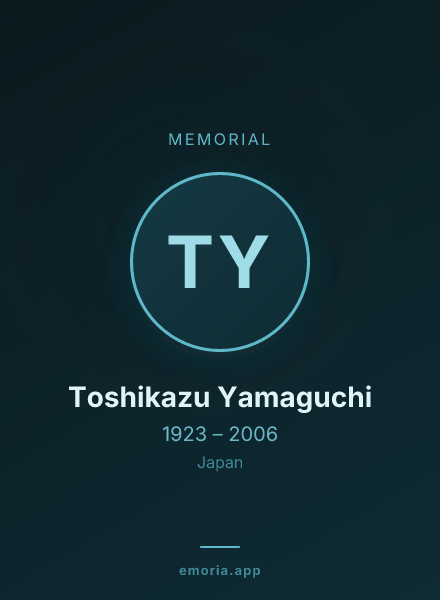 Memorial portrait of Toshikazu Yamaguchi