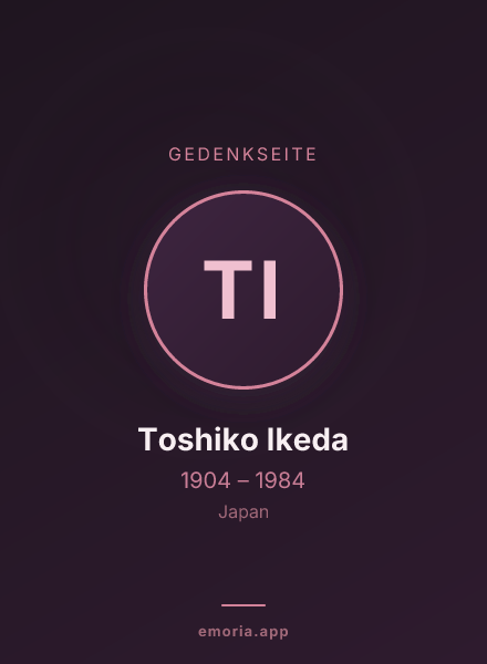 Gedenkportrait von Toshiko Ikeda
