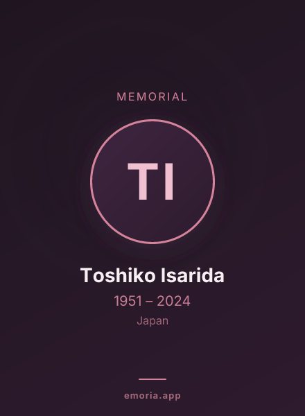 Memorial portrait of Toshiko Isarida