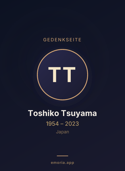Gedenkportrait von Toshiko Tsuyama