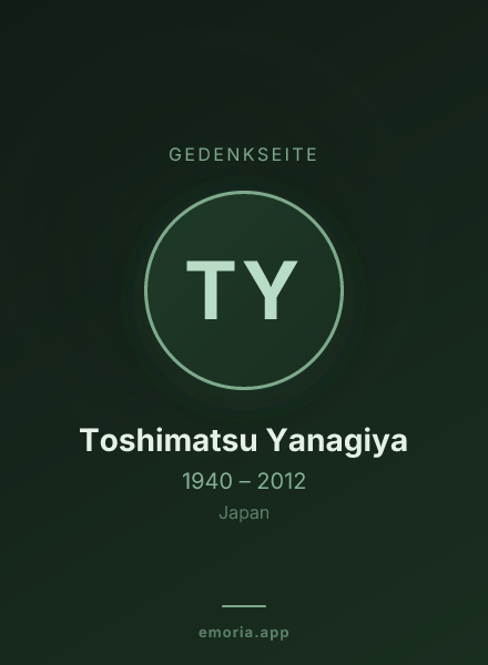 Gedenkportrait von Toshimatsu Yanagiya