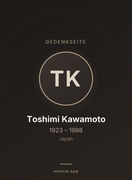 Gedenkportrait von Toshimi Kawamoto
