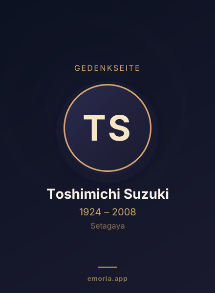Gedenkportrait von Toshimichi Suzuki