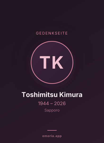 Gedenkportrait von Toshimitsu Kimura