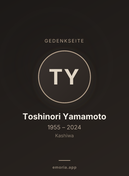 Gedenkportrait von Toshinori Yamamoto