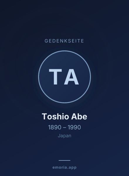 Gedenkportrait von Toshio Abe