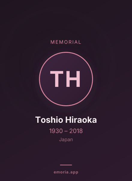 Memorial portrait of Toshio Hiraoka