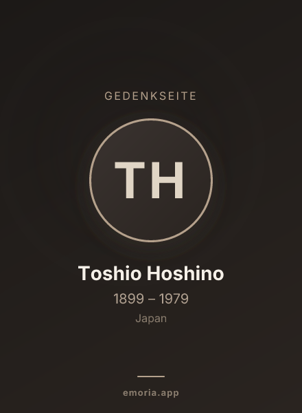 Gedenkportrait von Toshio Hoshino