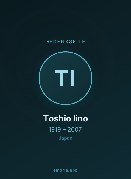 Gedenkportrait von Toshio Iino