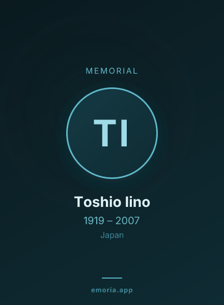 Memorial portrait of Toshio Iino