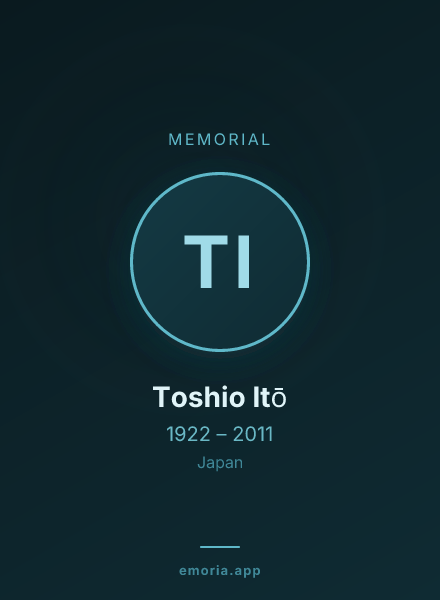 Memorial portrait of Toshio Itō