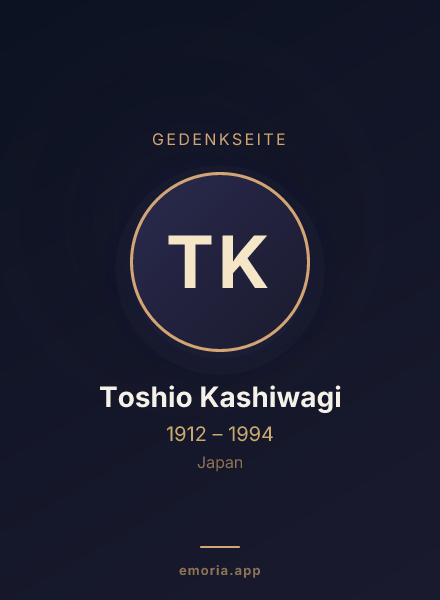Gedenkportrait von Toshio Kashiwagi
