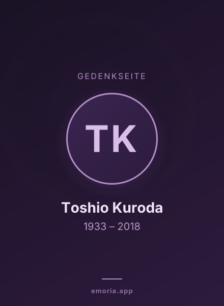 Gedenkportrait von Toshio Kuroda