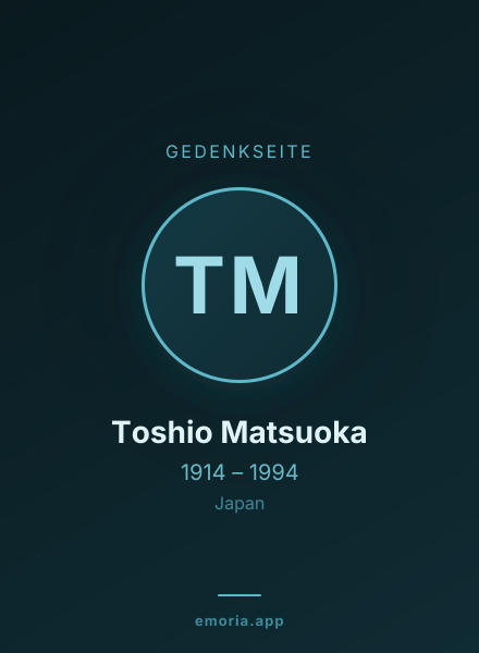 Gedenkportrait von Toshio Matsuoka
