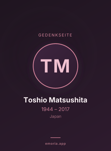 Gedenkportrait von Toshio Matsushita