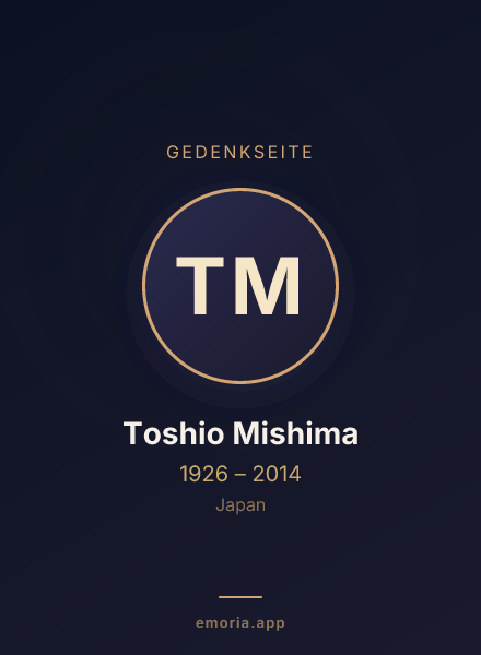 Gedenkportrait von Toshio Mishima