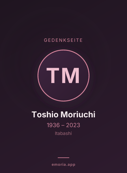 Gedenkportrait von Toshio Moriuchi
