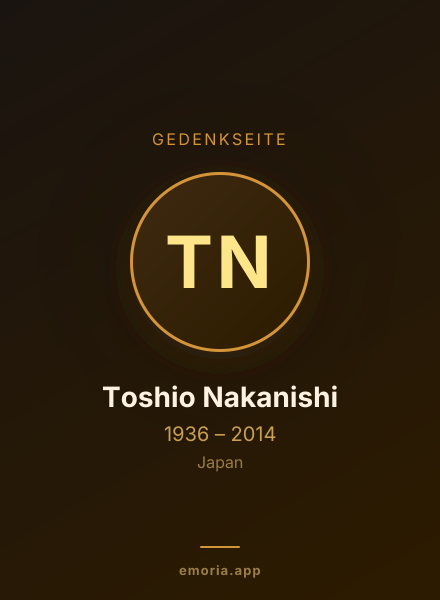 Gedenkportrait von Toshio Nakanishi