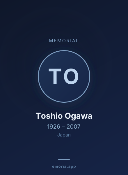 Memorial portrait of Toshio Ogawa