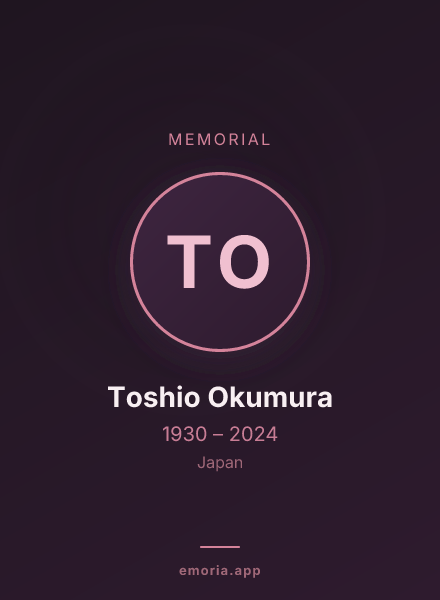 Memorial portrait of Toshio Okumura