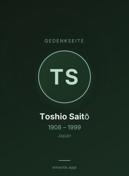 Gedenkportrait von Toshio Saitō