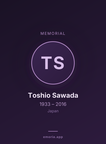 Memorial portrait of Toshio Sawada
