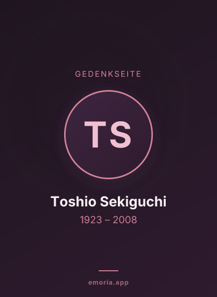 Gedenkportrait von Toshio Sekiguchi