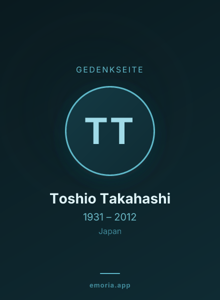 Gedenkportrait von Toshio Takahashi