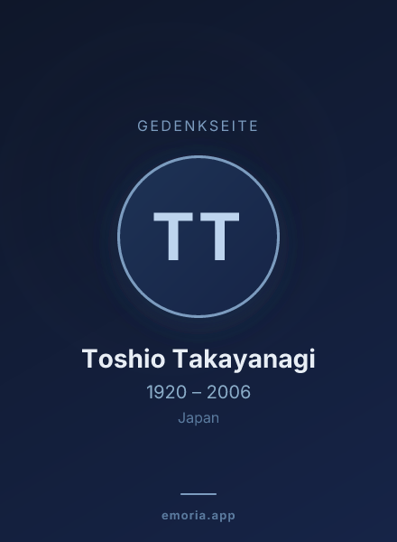 Gedenkportrait von Toshio Takayanagi