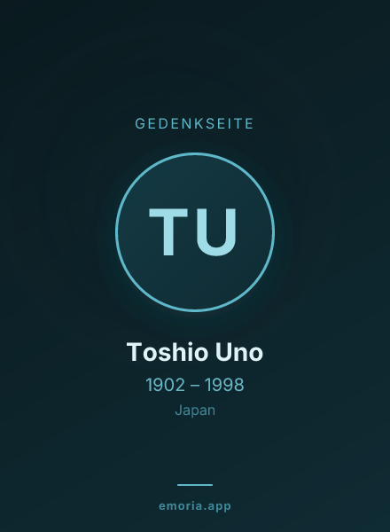 Gedenkportrait von Toshio Uno