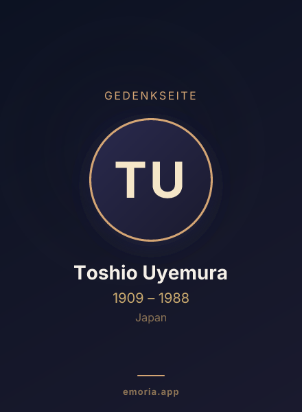 Gedenkportrait von Toshio Uyemura