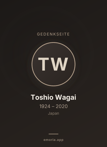Gedenkportrait von Toshio Wagai