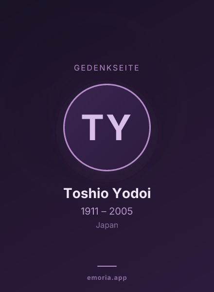 Gedenkportrait von Toshio Yodoi