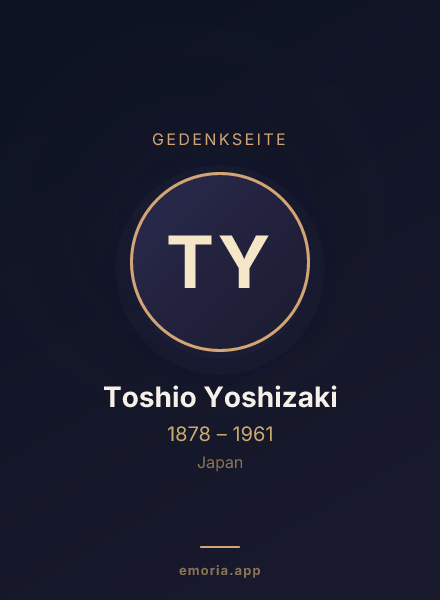 Gedenkportrait von Toshio Yoshizaki