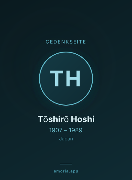 Gedenkportrait von Tōshirō Hoshi