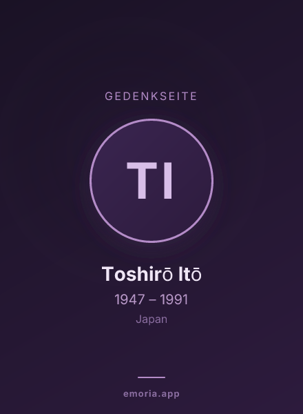 Gedenkportrait von Toshirō Itō