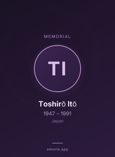 Memorial portrait of Toshirō Itō