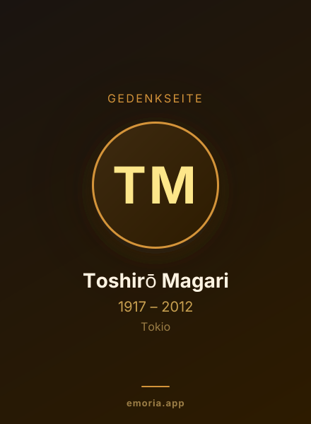 Gedenkportrait von Toshirō Magari