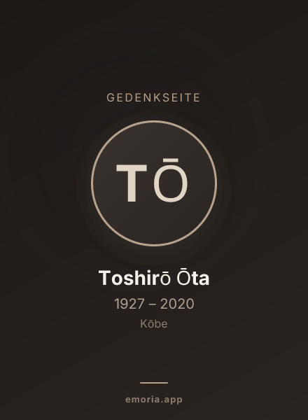 Gedenkportrait von Toshirō Ōta